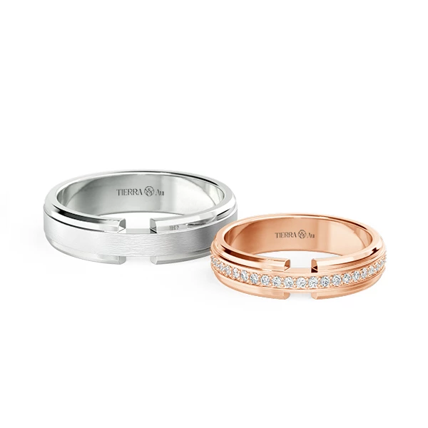 Modern Wedding Band Set NCC2018 1